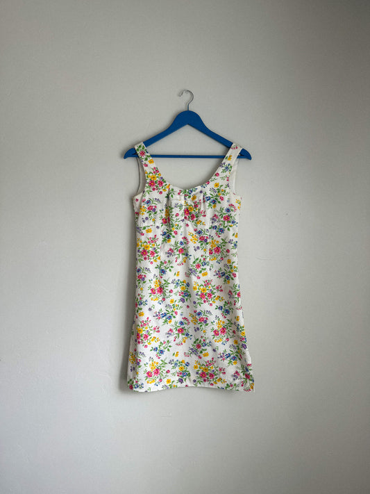Vintage Cotton Floral Mini Dress