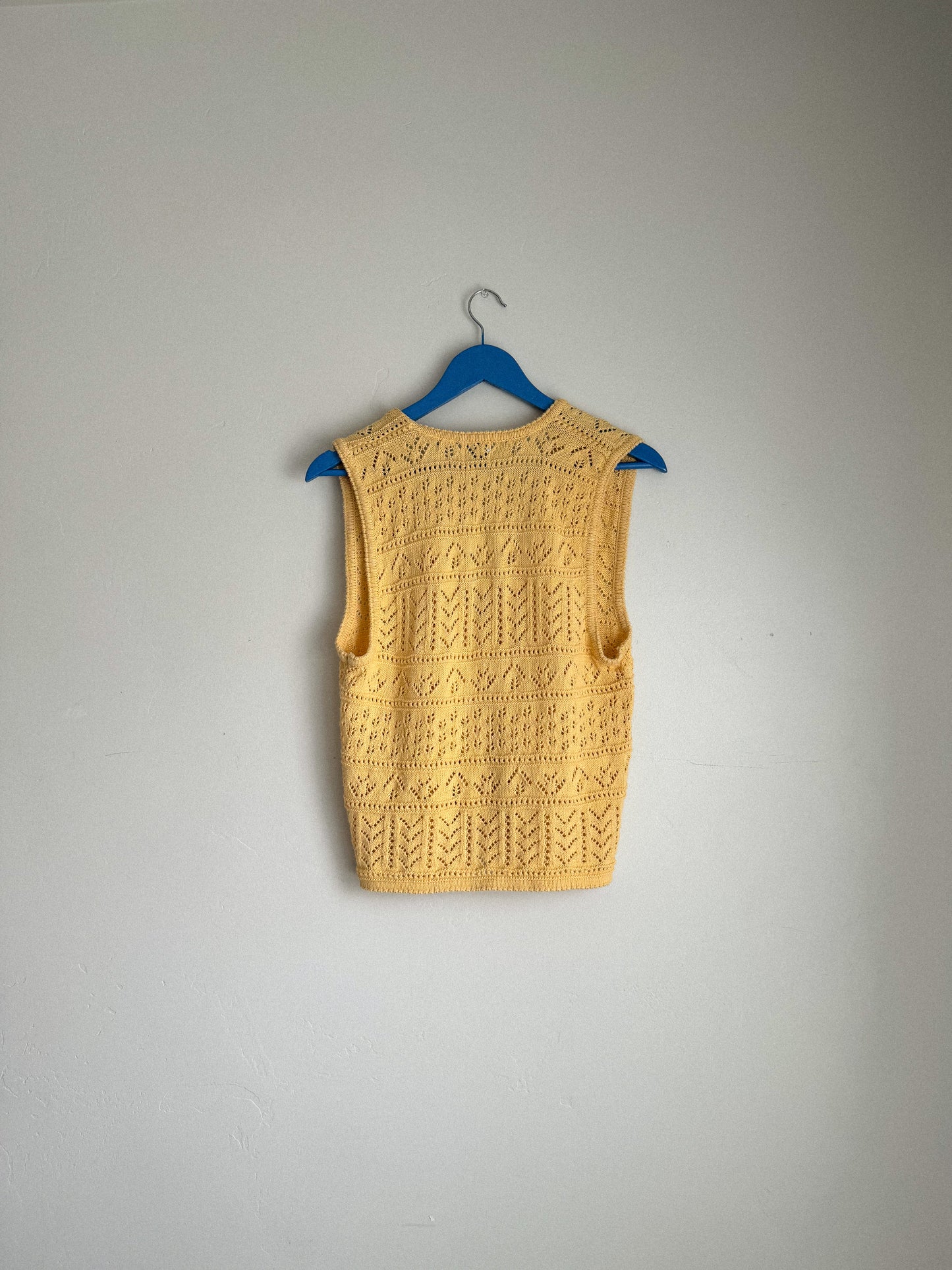 Vintage Yellow Knit Vest