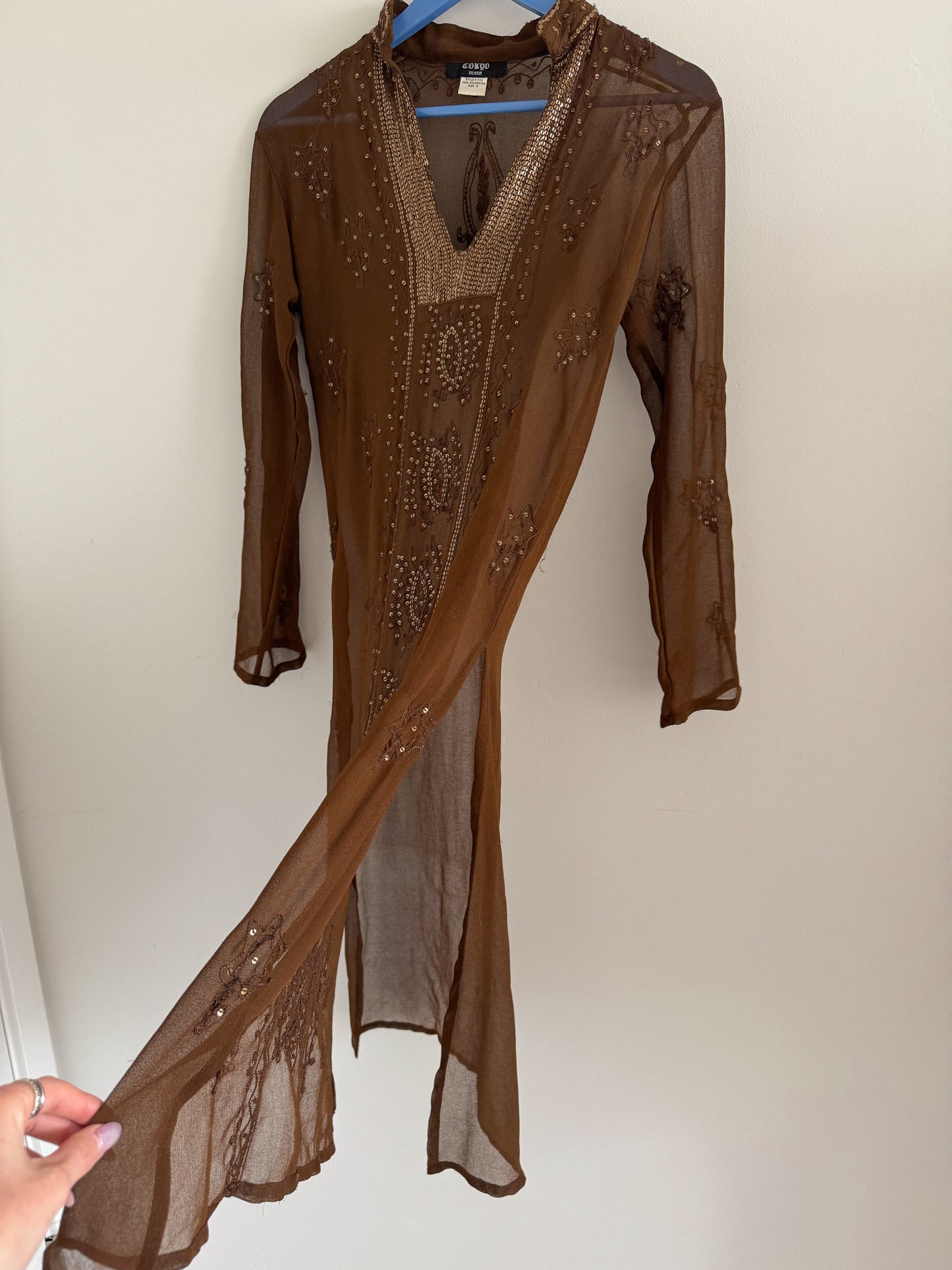 Vintage Sheer Sequin Tunic (S)