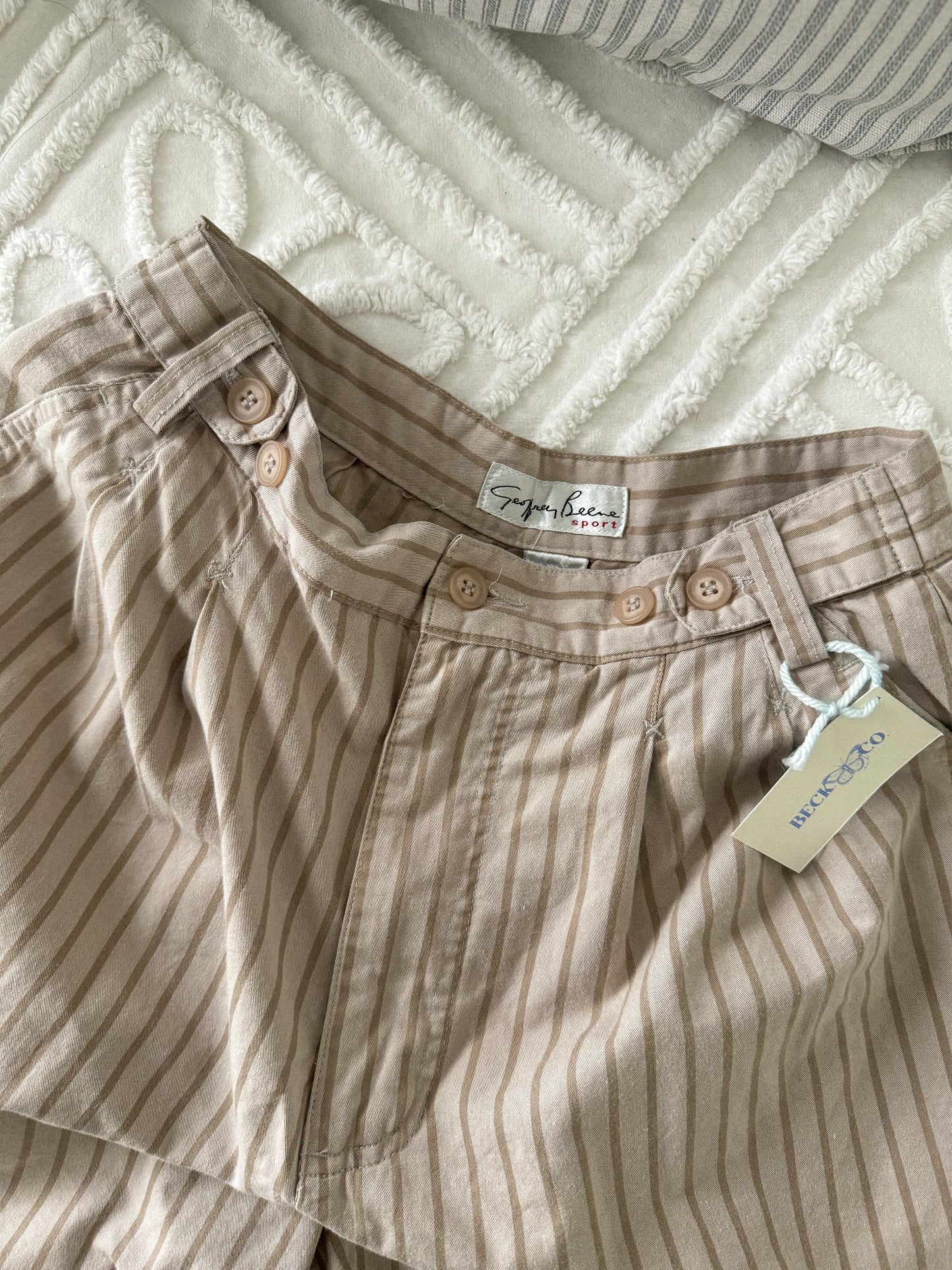 Vintage Pinstripe Neutral Shorts