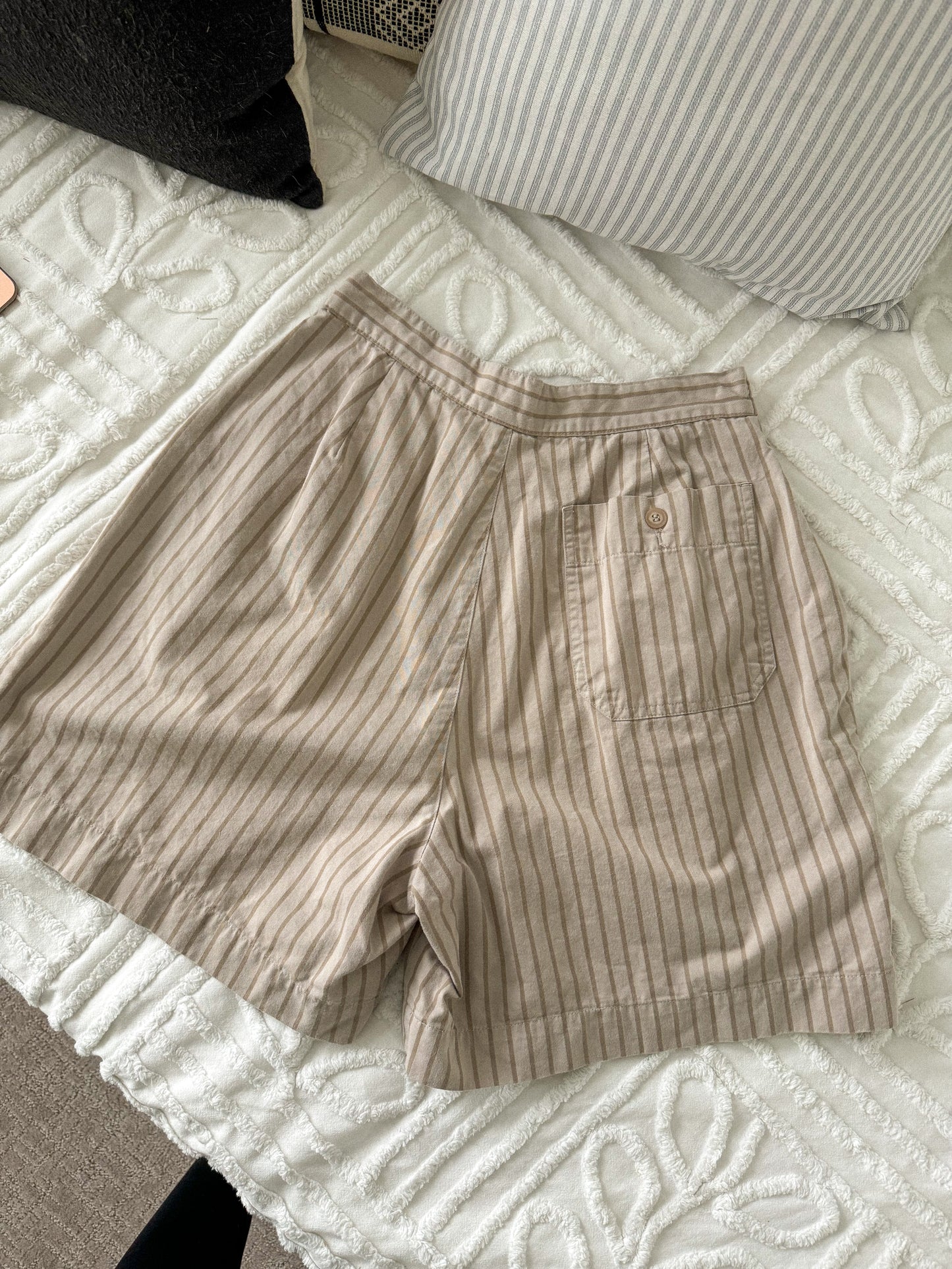 Vintage Pinstripe Neutral Shorts
