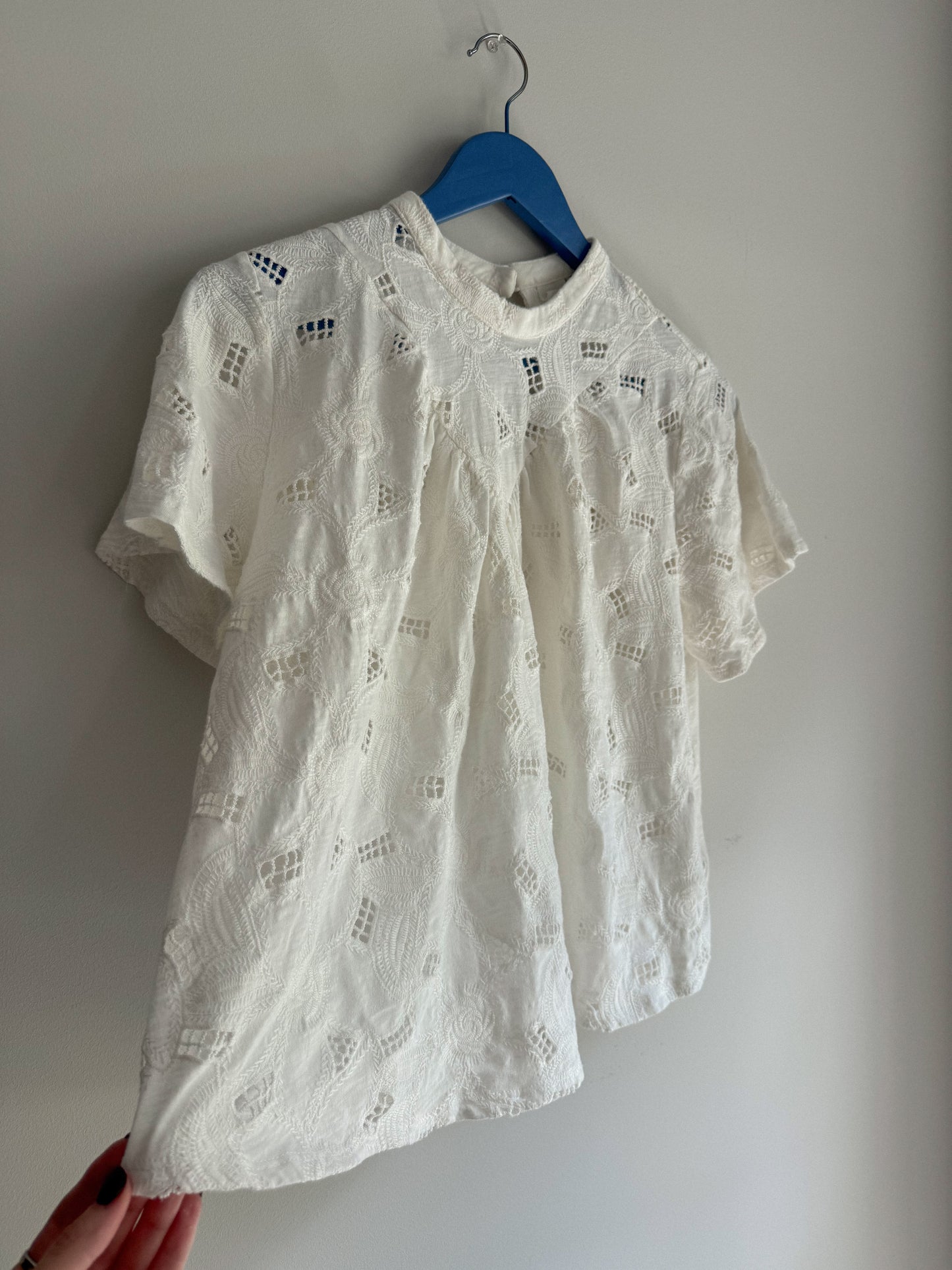 Cream Embroidered Top