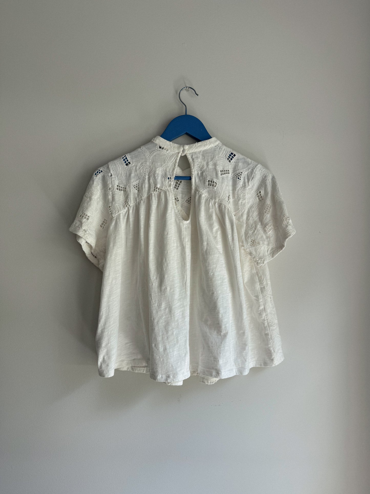 Cream Embroidered Top