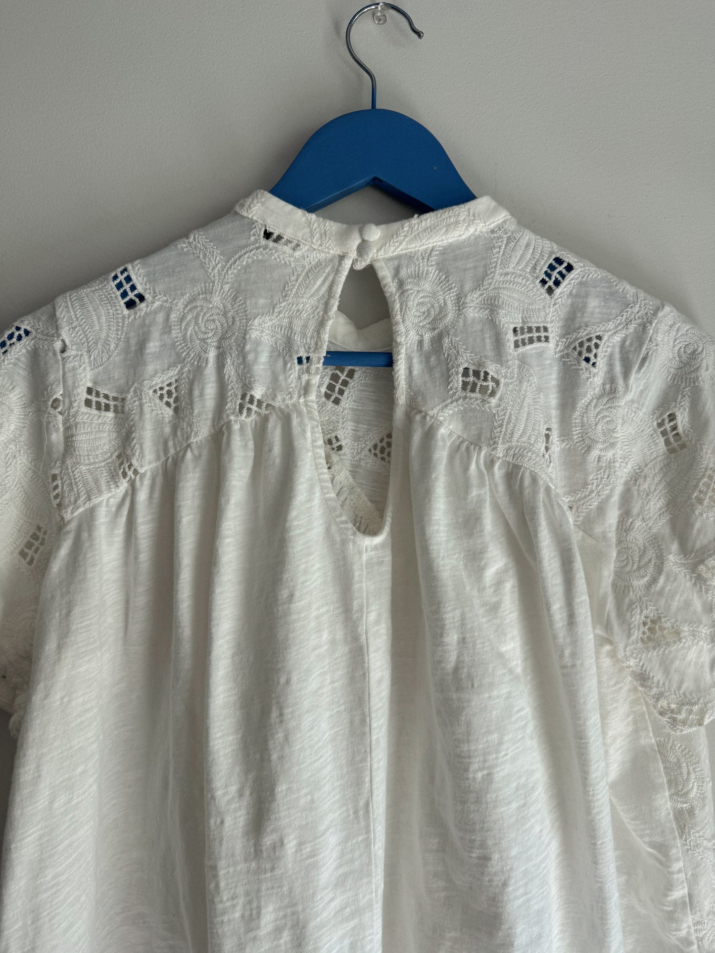 Cream Embroidered Top