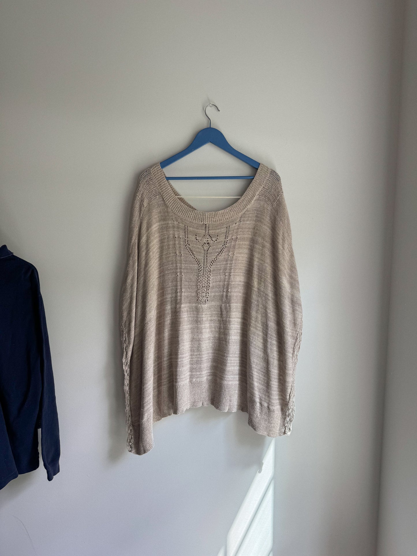 Free People Kona Pointelle Knit Poncho