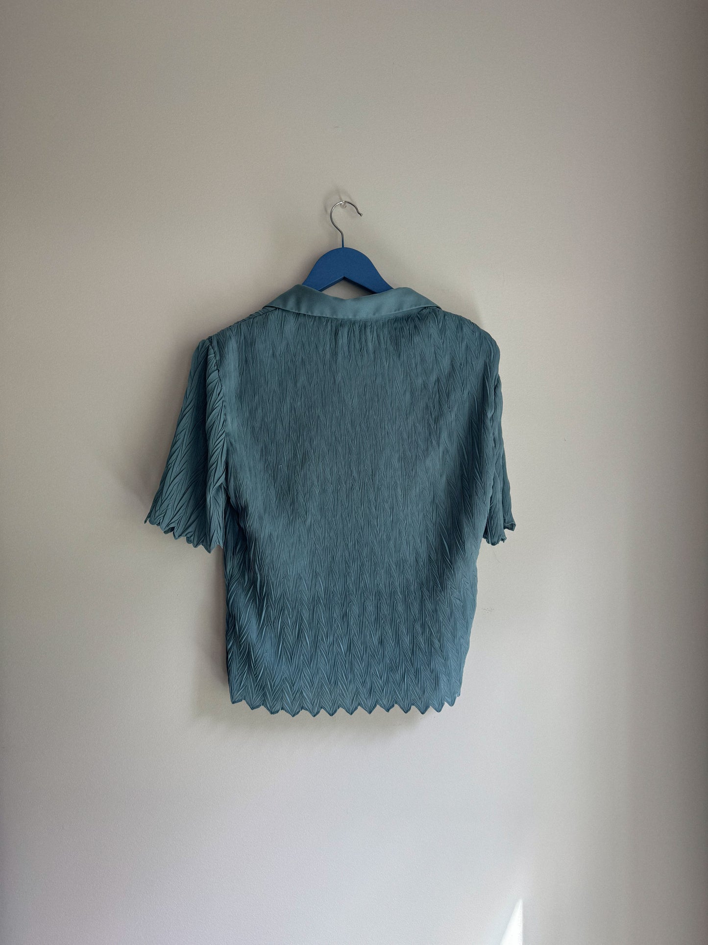 Vintage Textured Button Blouse
