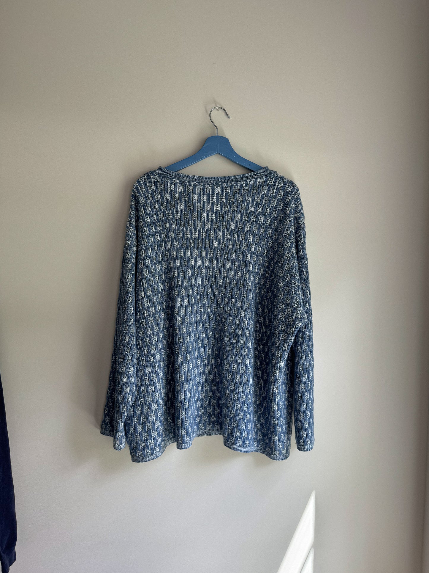 Vintage Oversized Henley Sweater