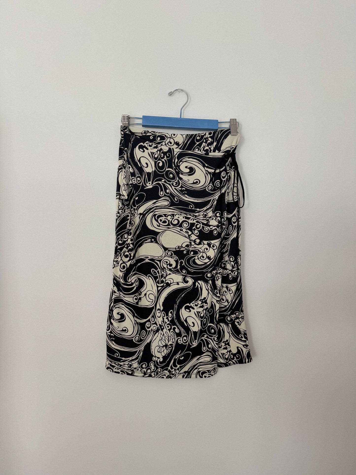 Retro BCBG Paris Midi Wrap Skirt