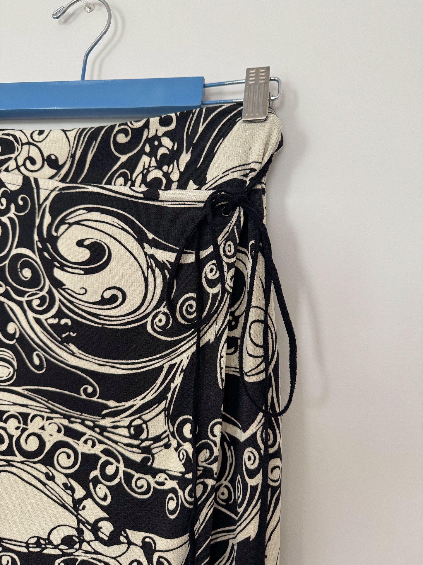 Retro BCBG Paris Midi Wrap Skirt