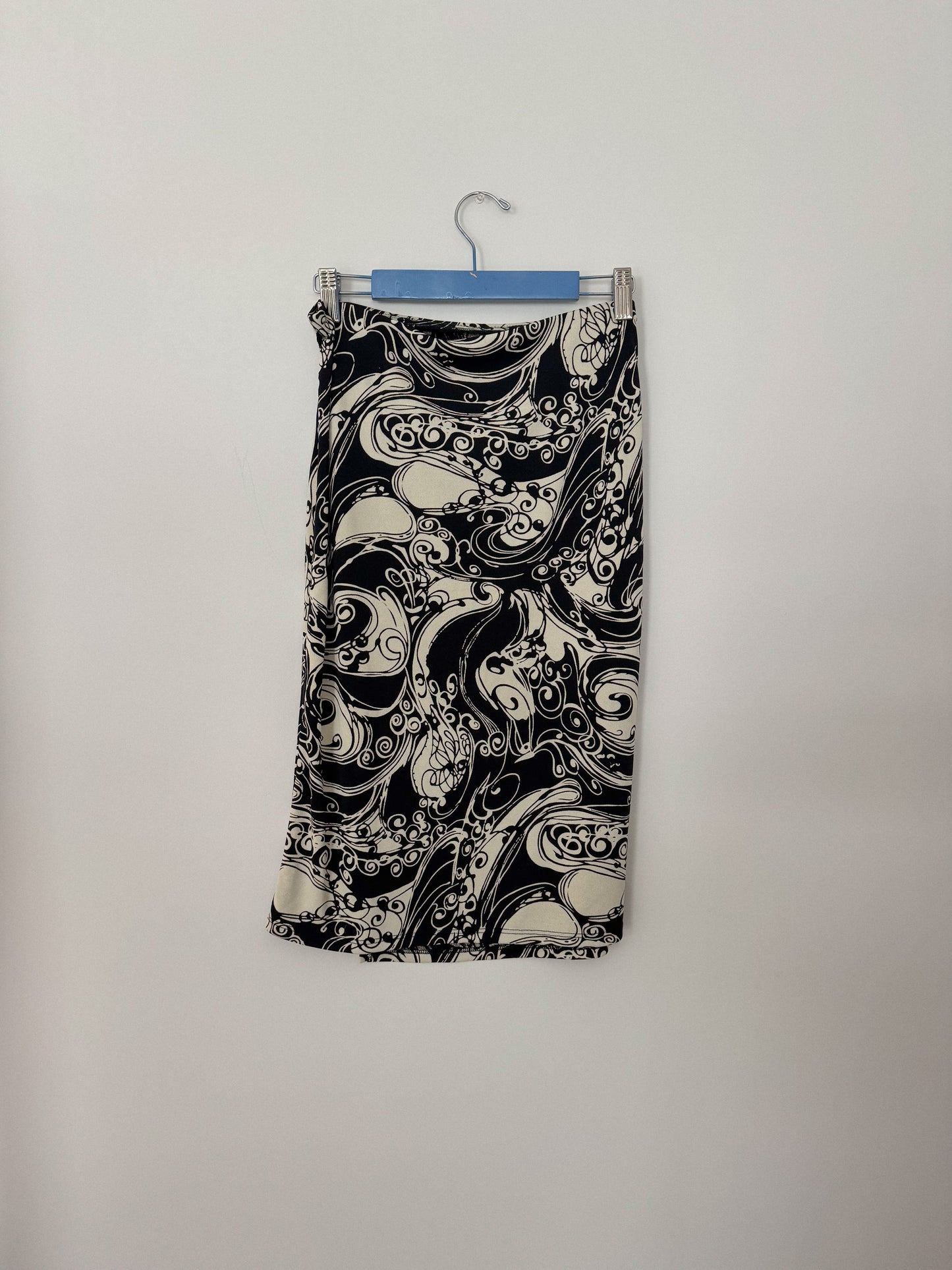 Retro BCBG Paris Midi Wrap Skirt