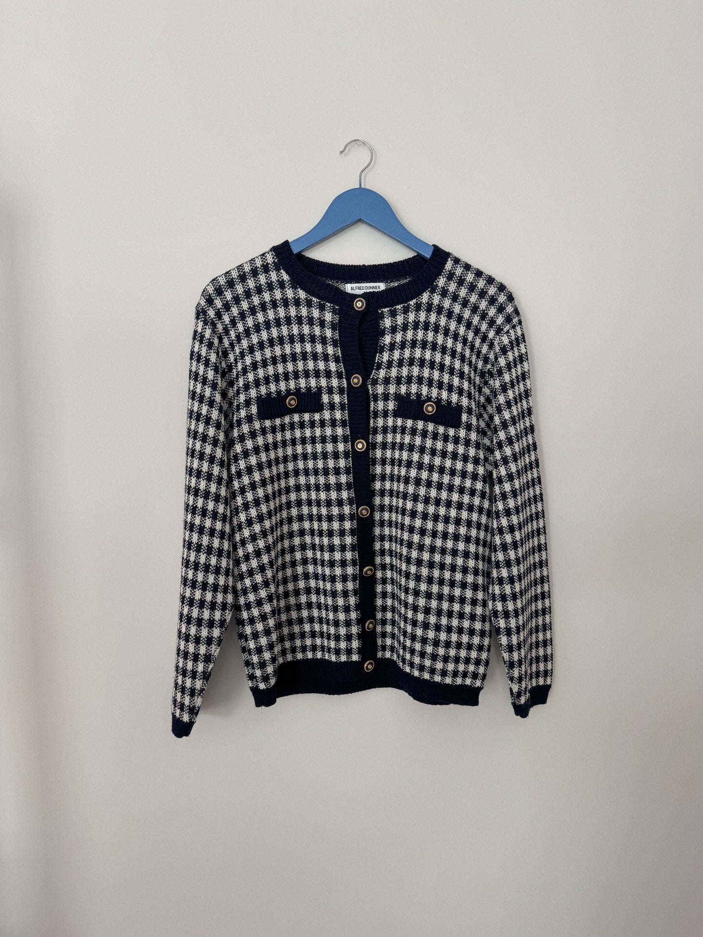 Vintage Navy Blue Sweater Cardigan