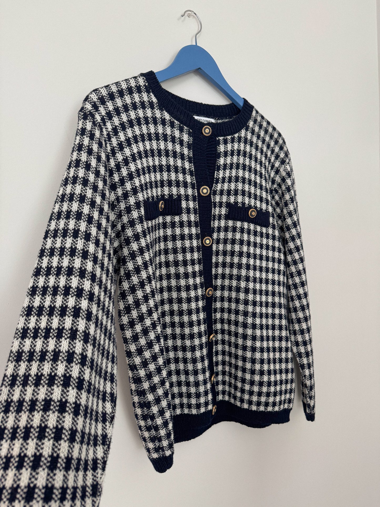 Vintage Navy Blue Sweater Cardigan