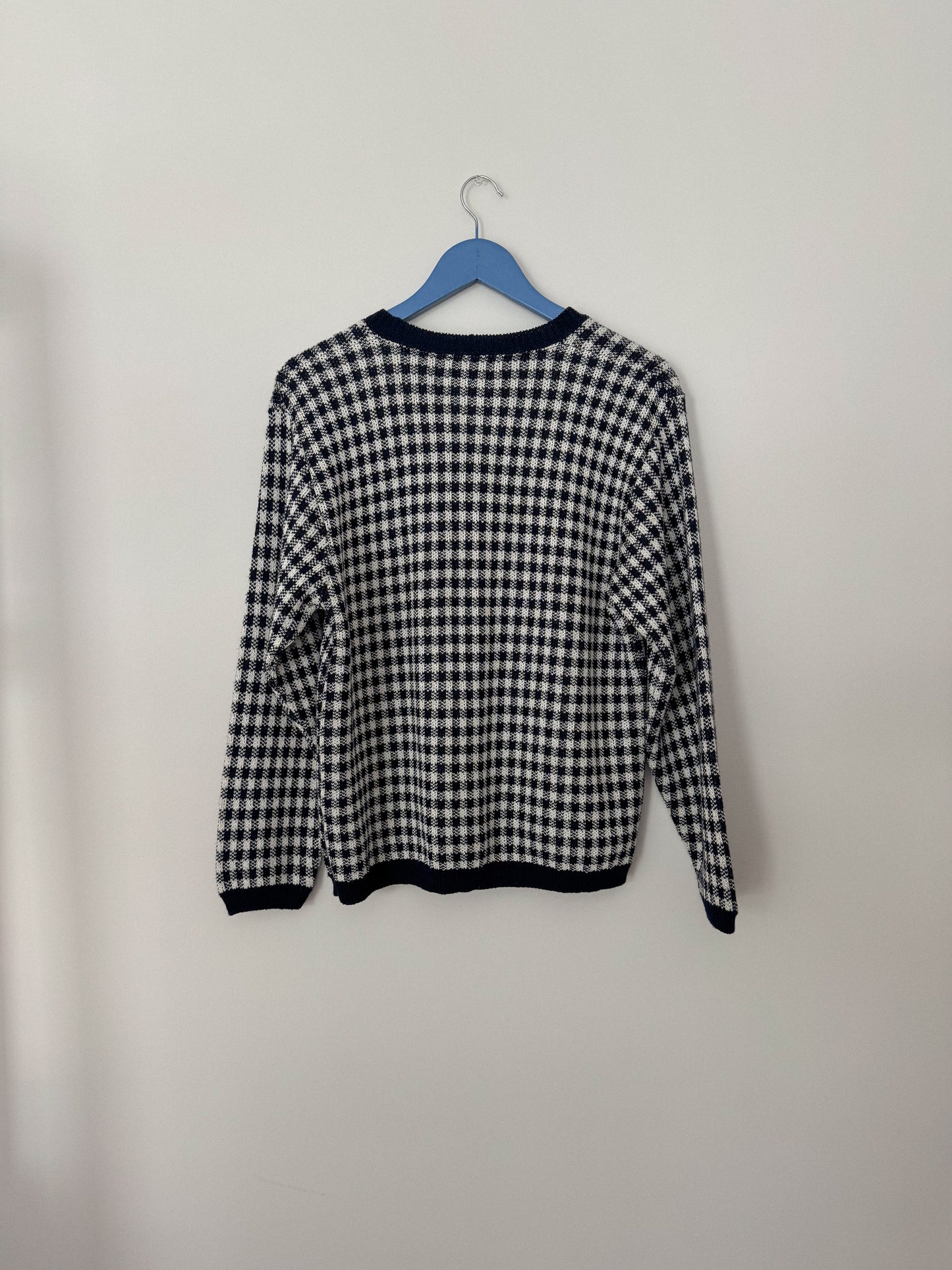 Vintage Navy Blue Sweater Cardigan