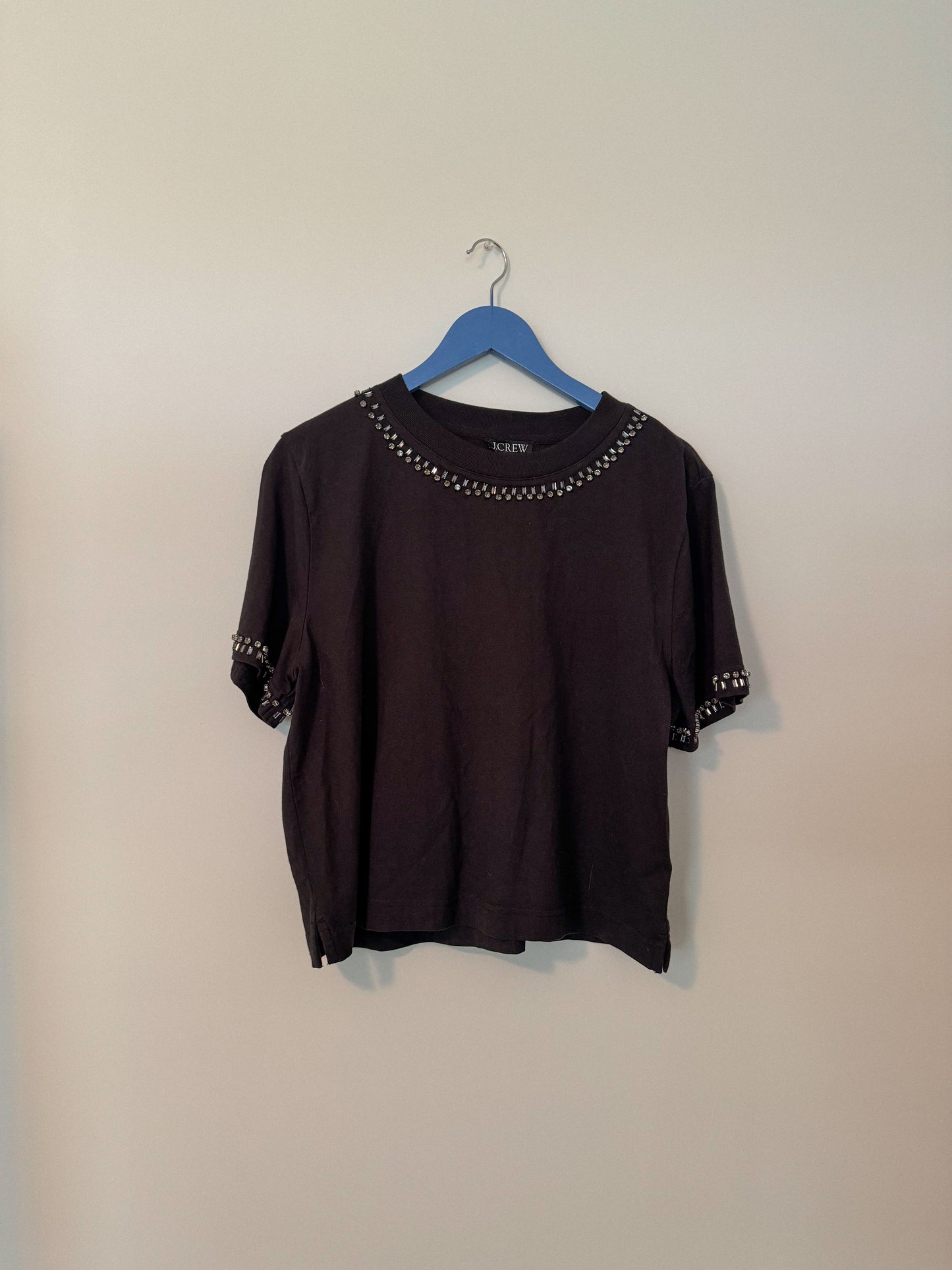 Crystal Studded Cropped Tee