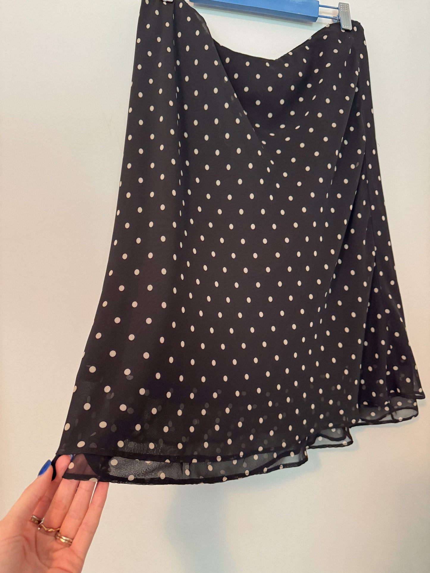 Vintage Polka Dot Midi Skirt