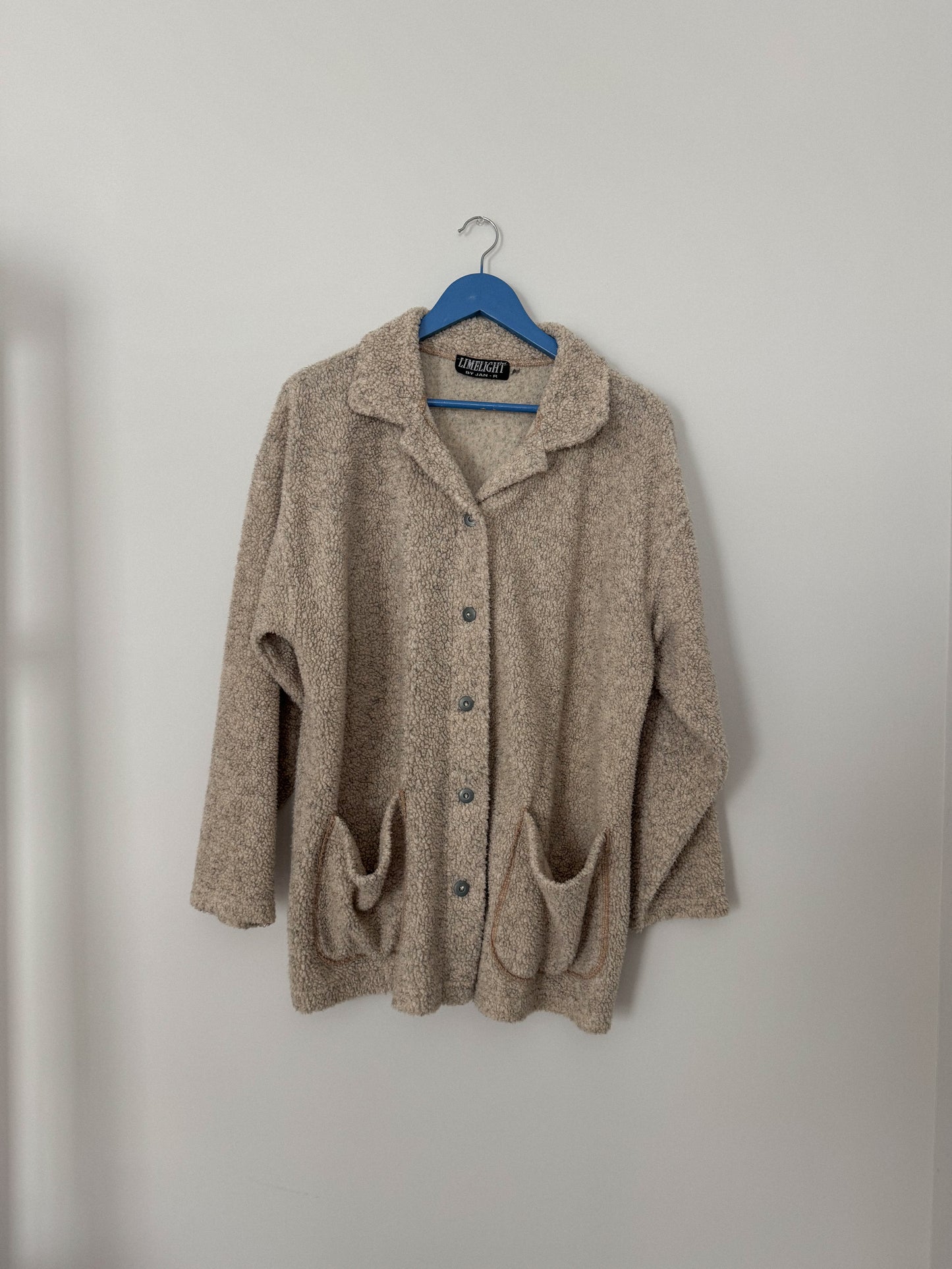 Vintage Cozy Exposed Stitch Jacket