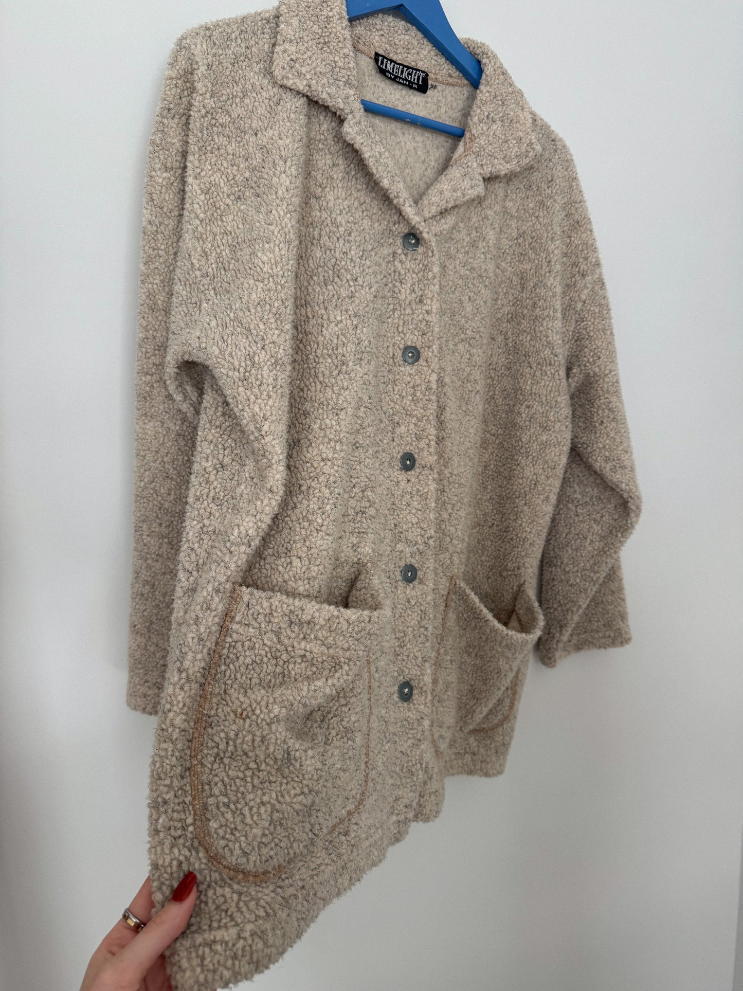 Vintage Cozy Exposed Stitch Jacket