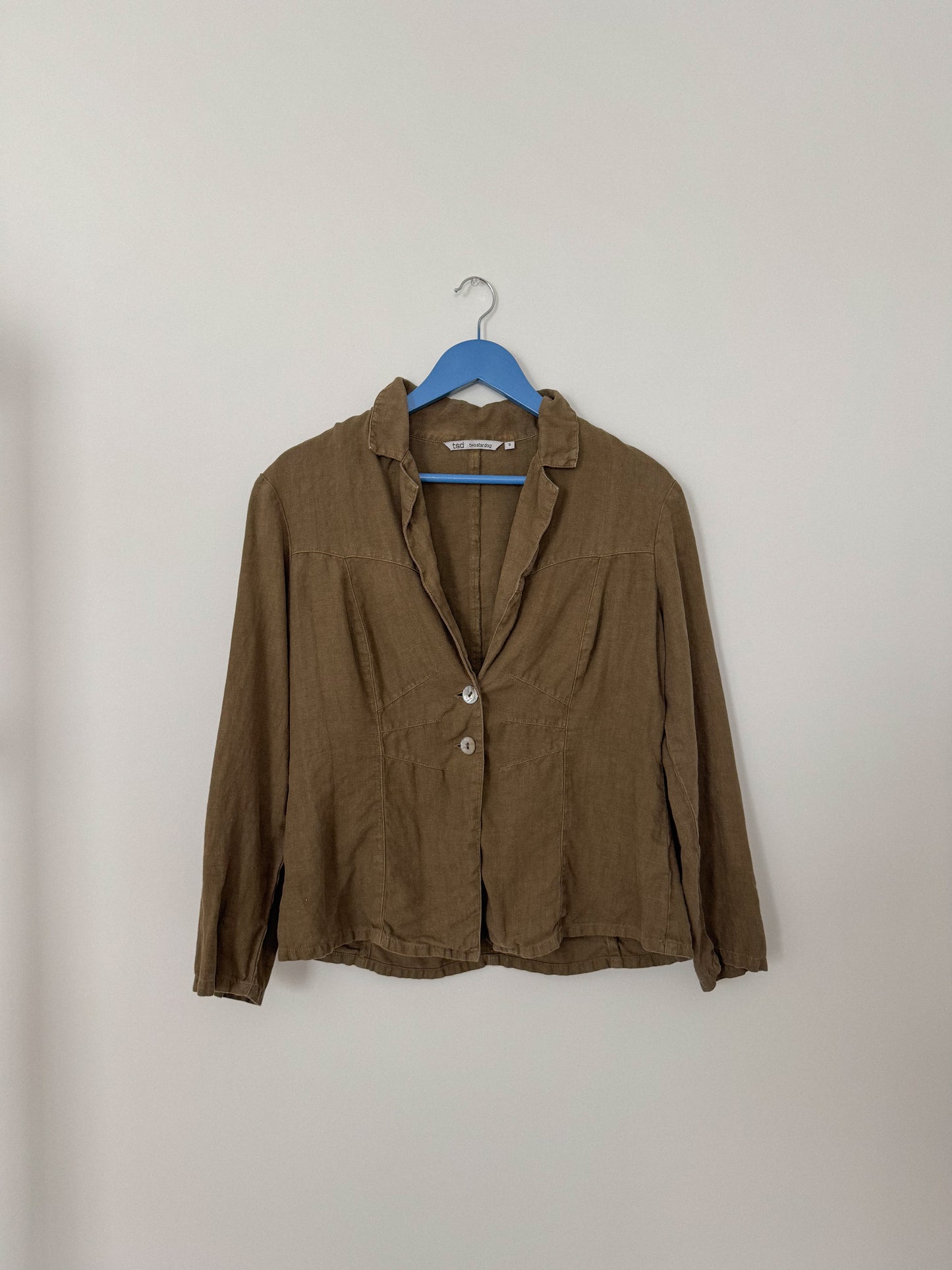 Vintage Linen Blazer Top