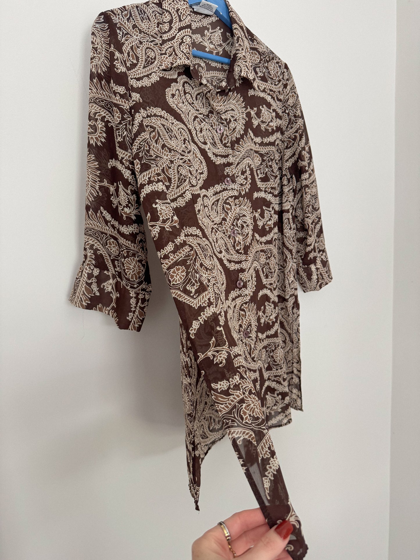 Vintage Paisley Sheer Blouse