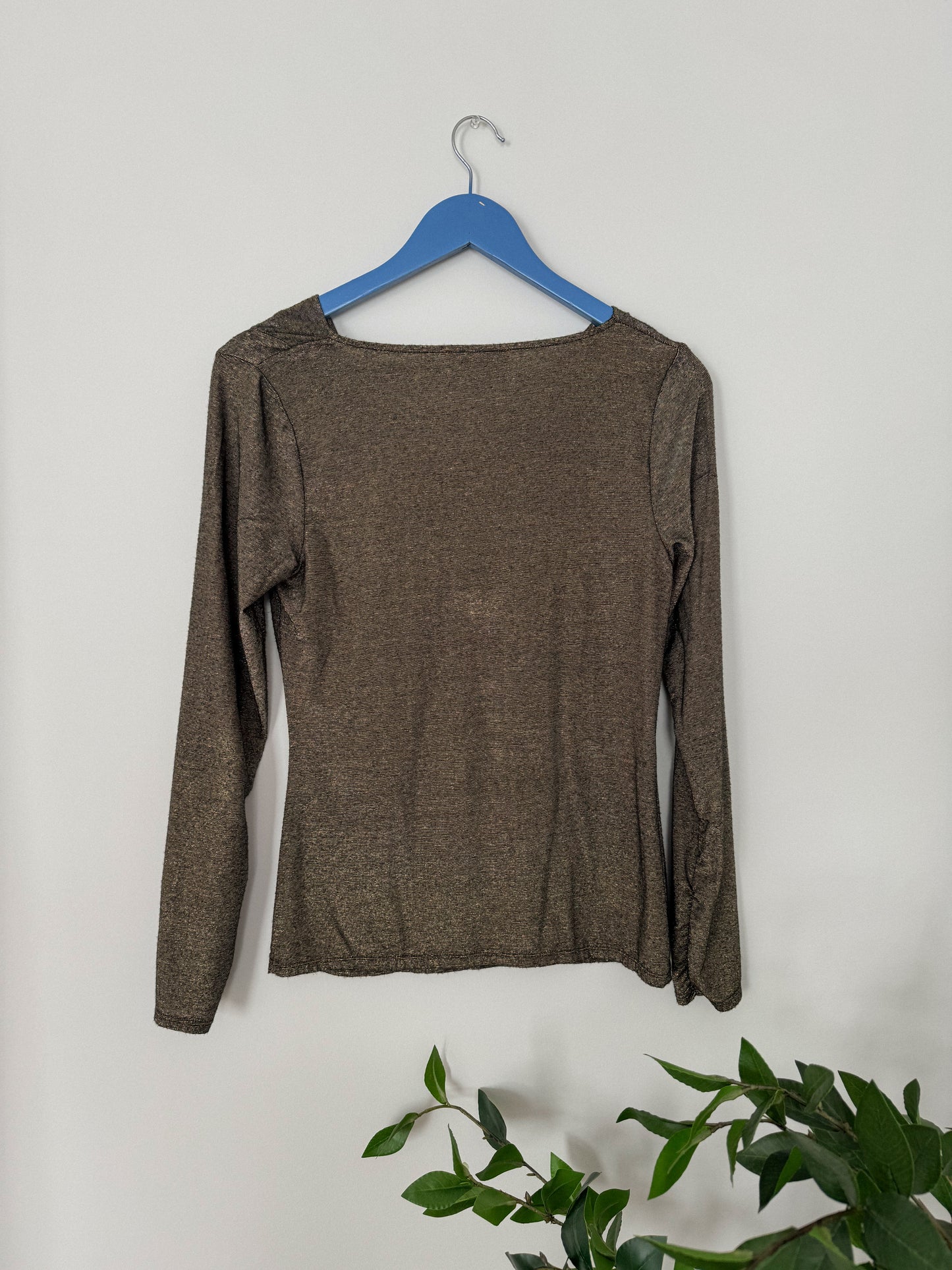 Y2K Shimmer Long Sleeve Top | Size S