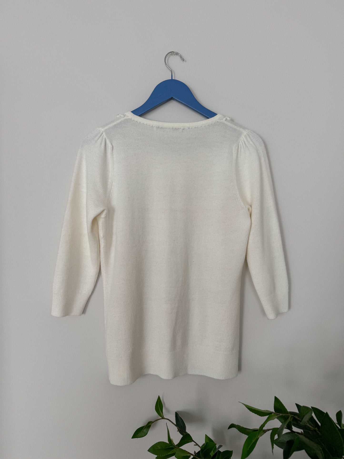 Vintage Ivory Pearl Cardigan