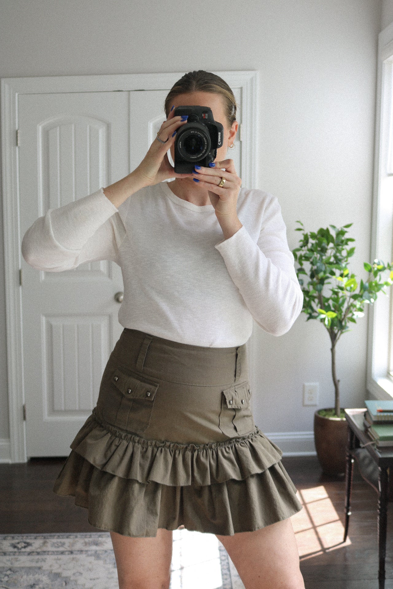 Cargo Ruffle Mini Skirt (29)