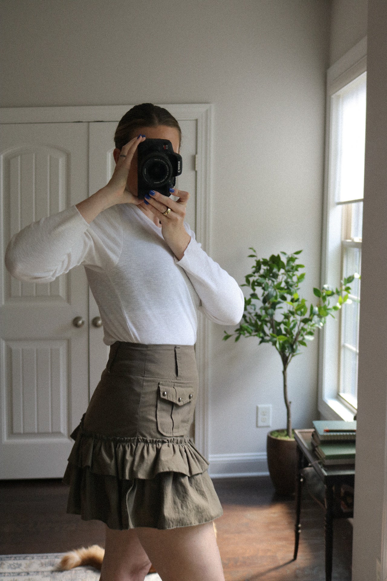 Cargo Ruffle Mini Skirt (29)