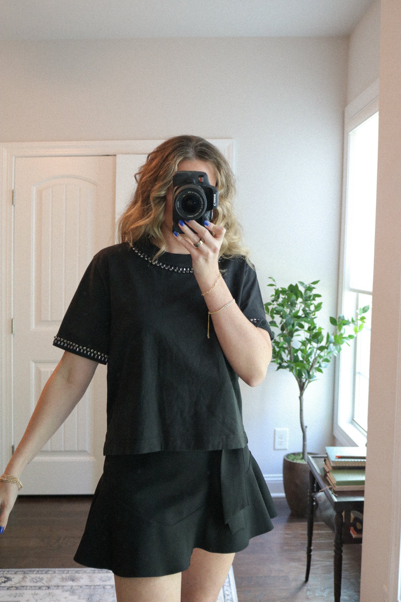 Crystal Studded Cropped Tee