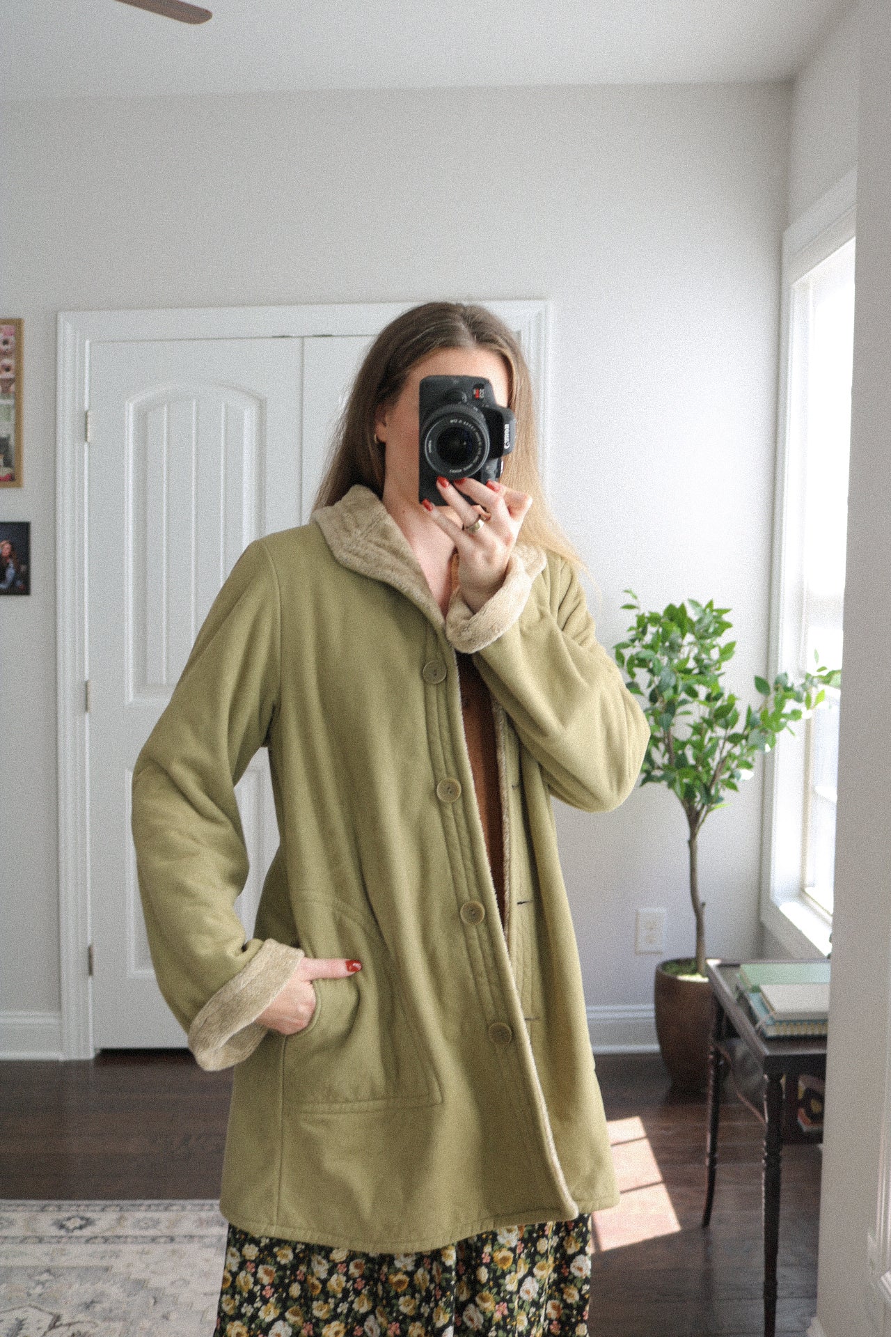 Vintage Button Down Mid-Length Coat