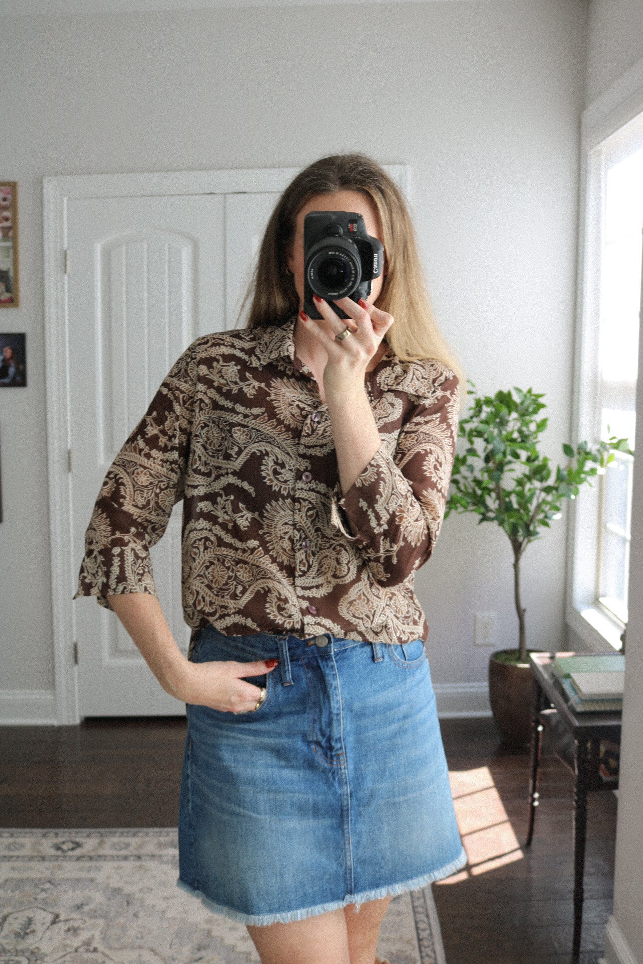Vintage Paisley Sheer Blouse