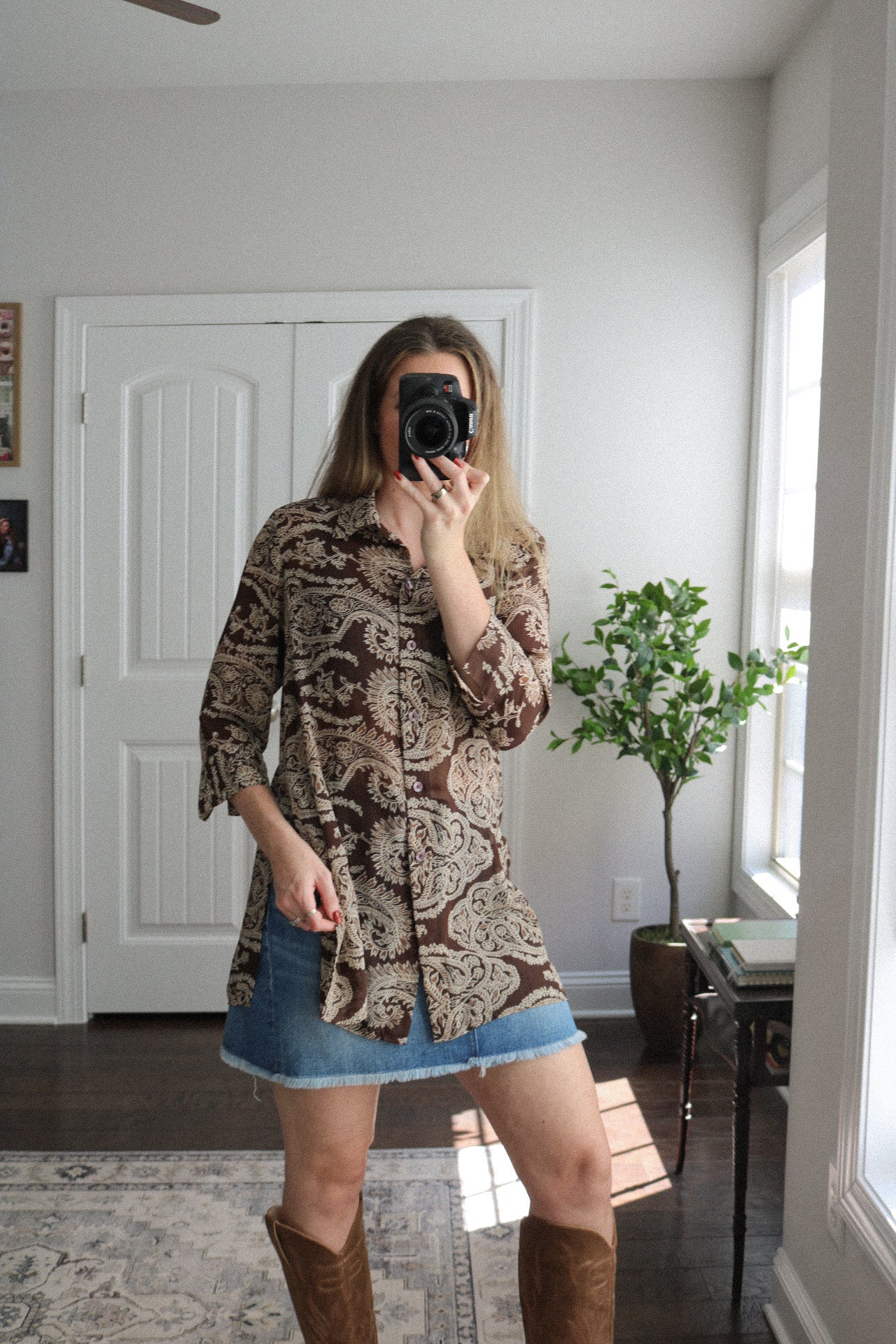 Vintage Paisley Sheer Blouse