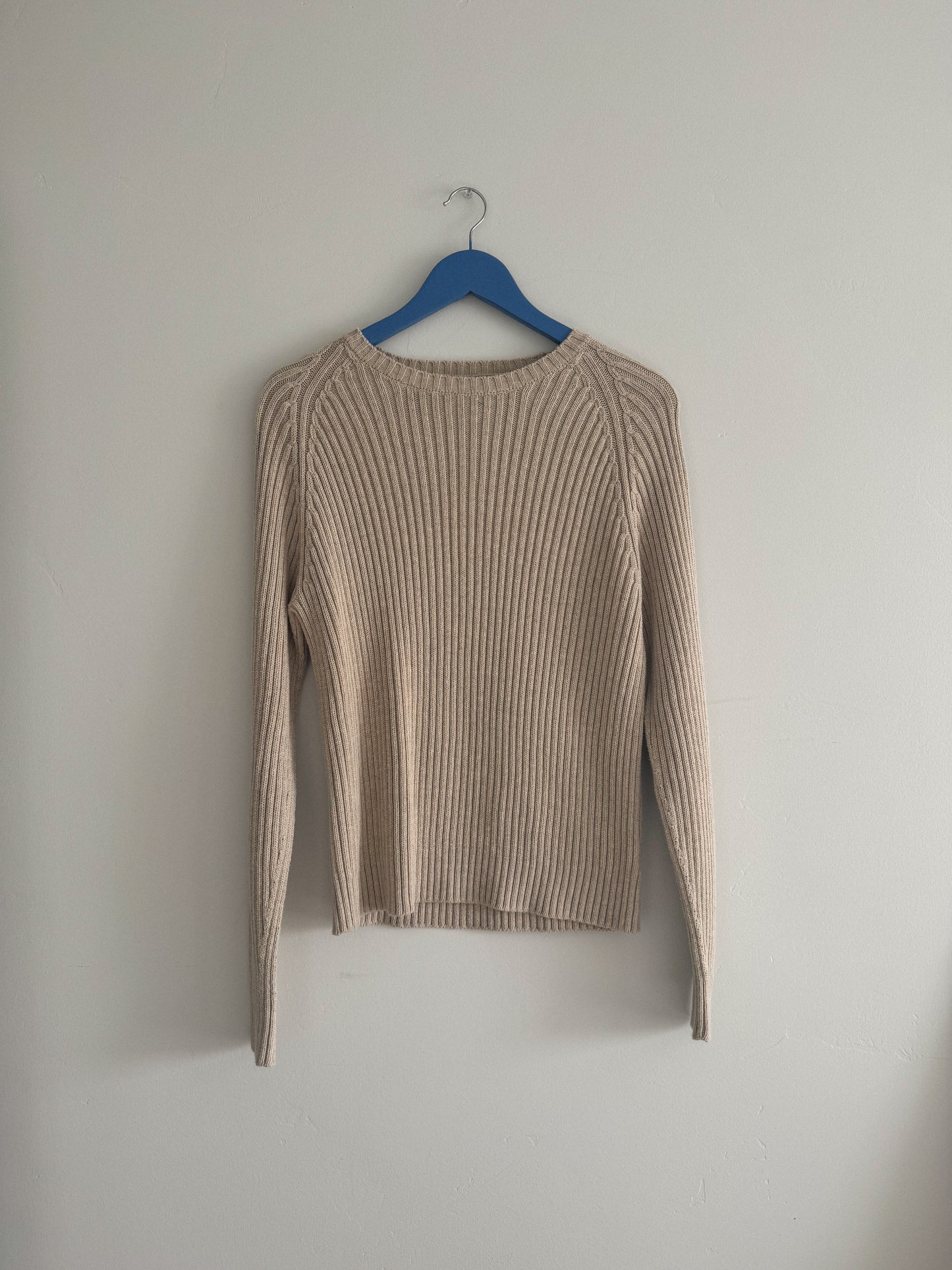 Vintage Tan Ribbed Sweater