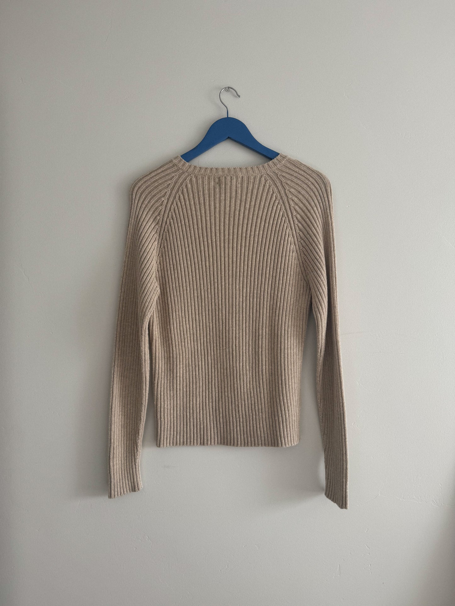 Vintage Tan Ribbed Sweater