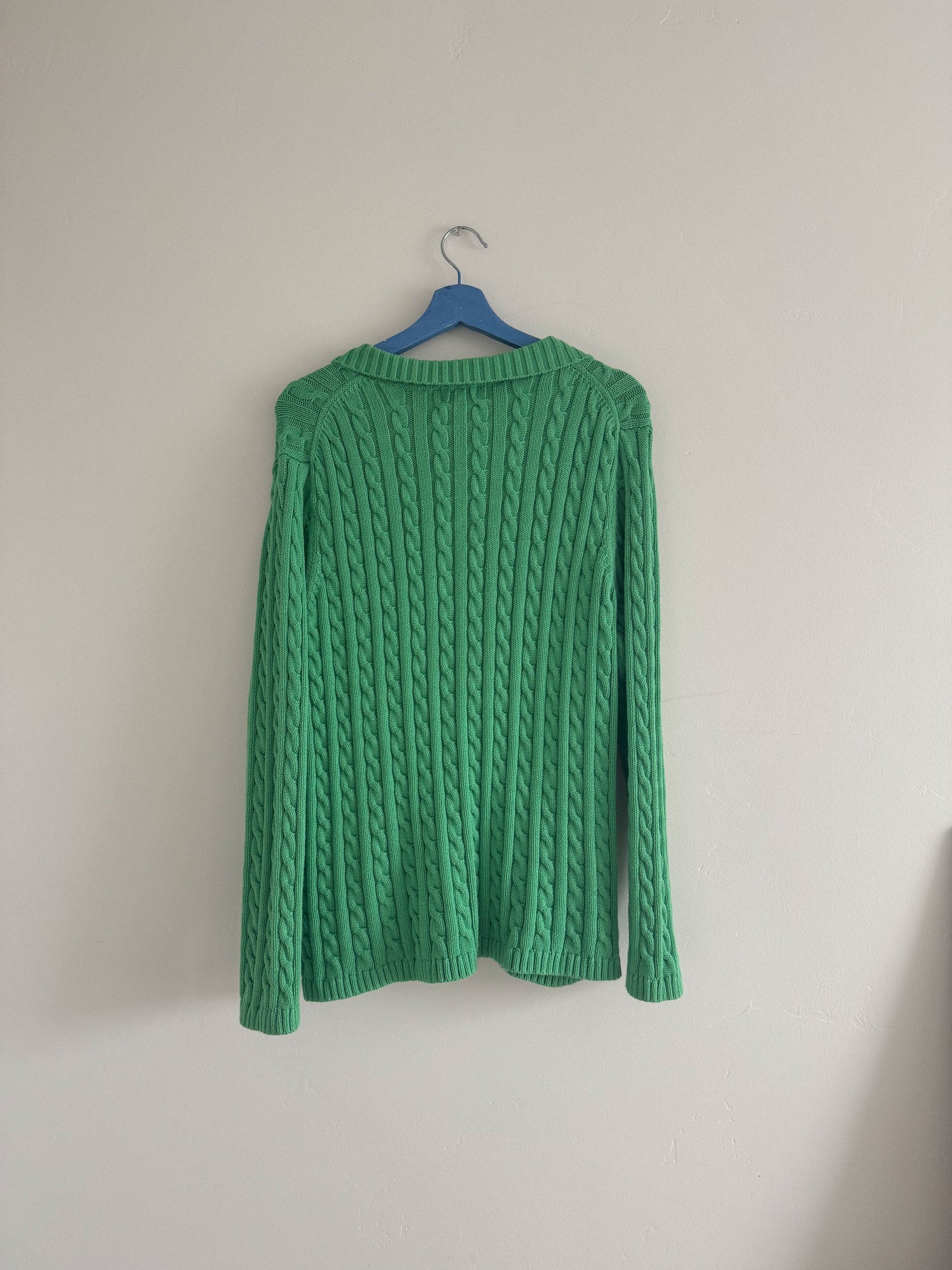 Vintage L.L. Bean Cable Knit Zip Up