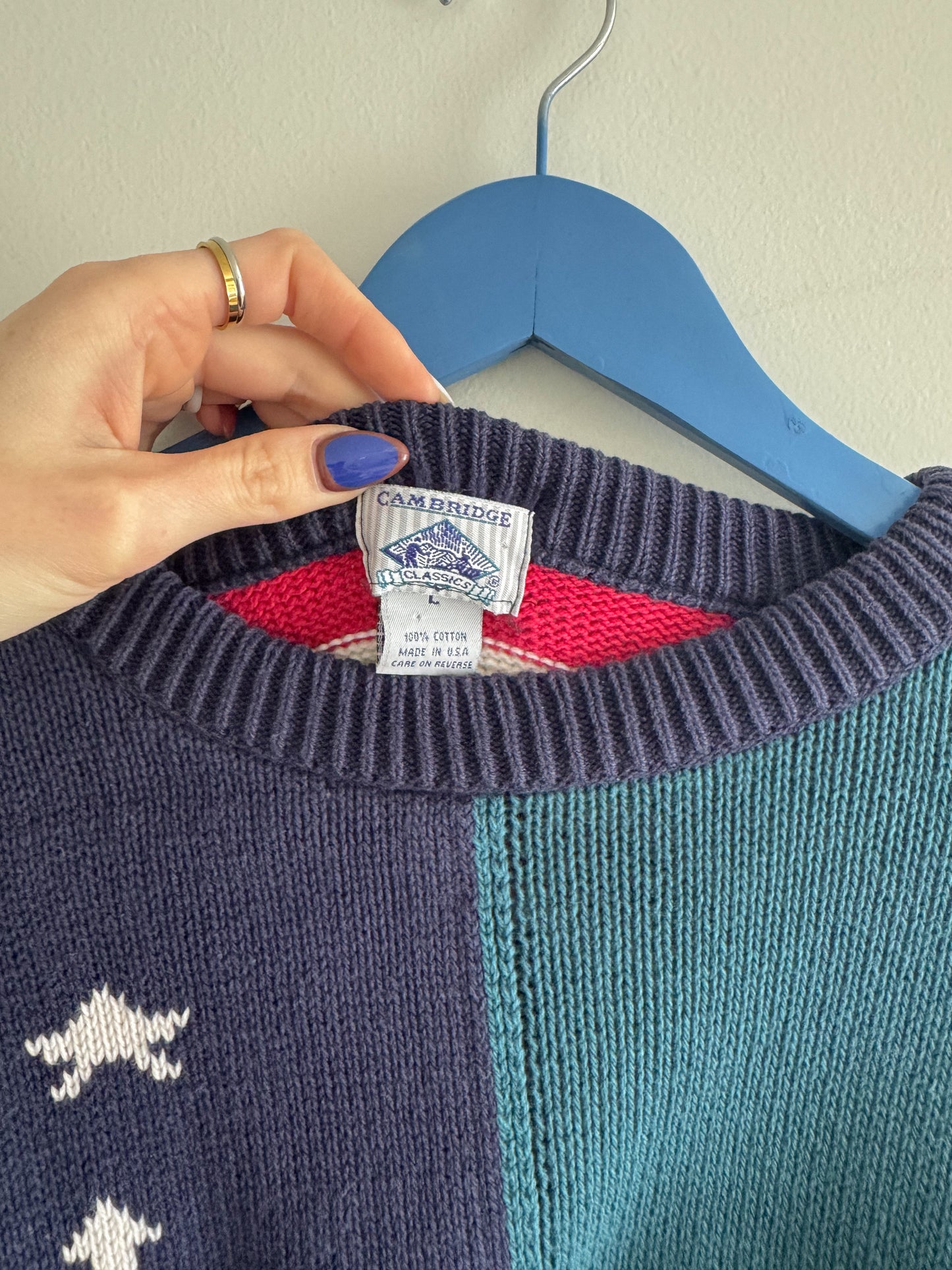 Vintage Nautical Knit Sweater