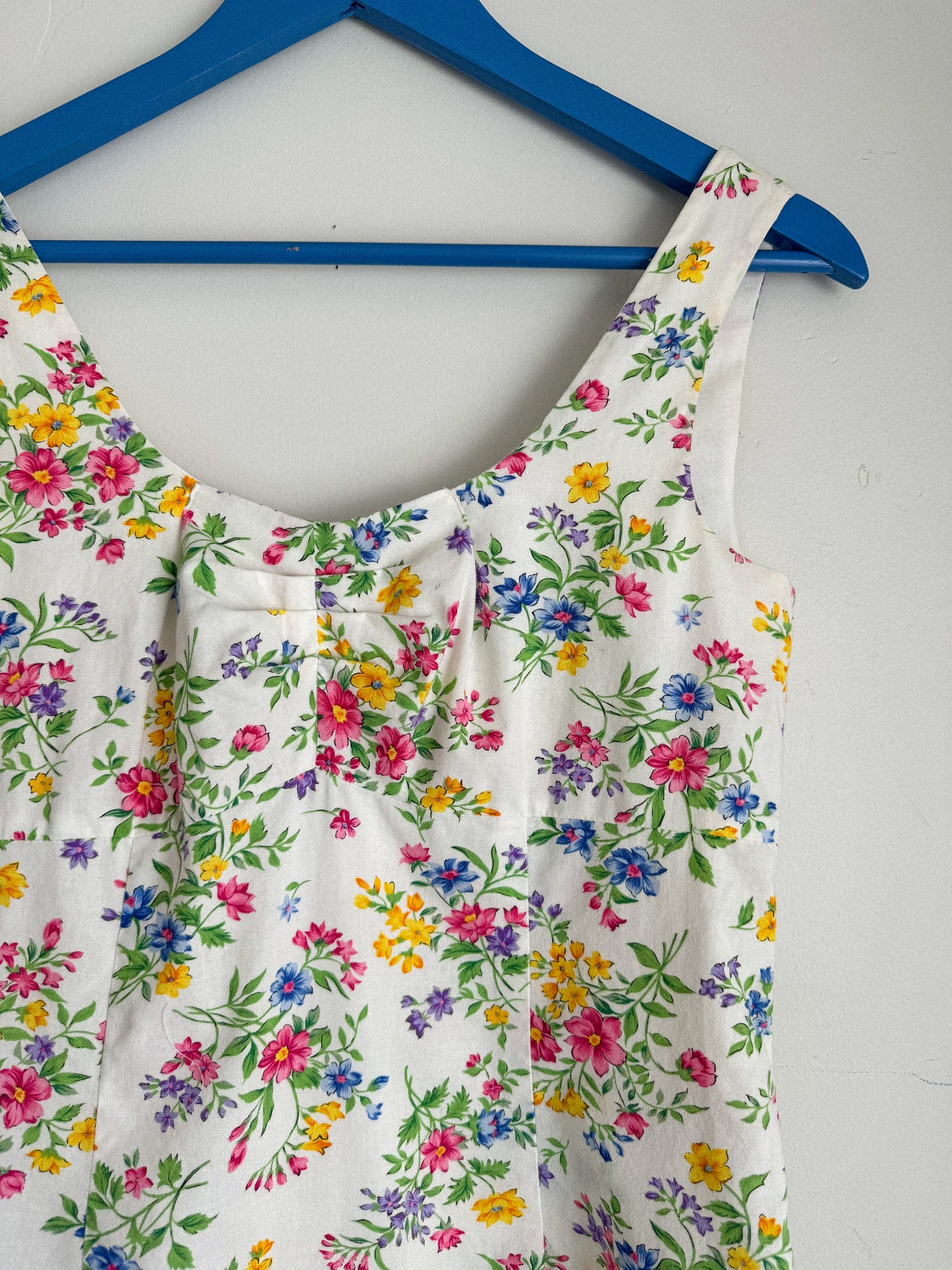 Vintage Cotton Floral Mini Dress