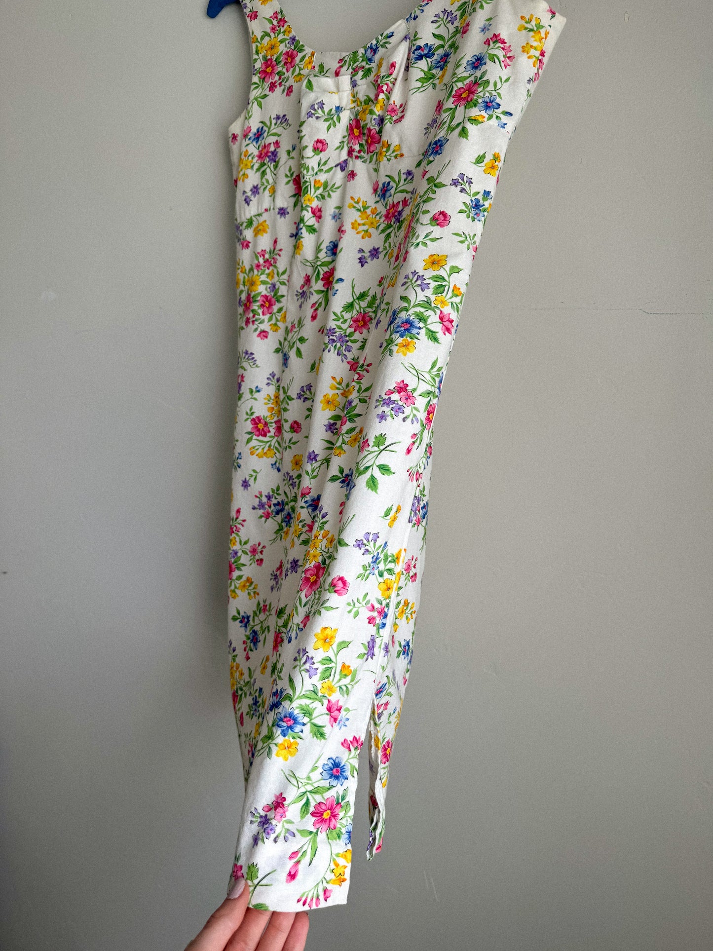 Vintage Cotton Floral Mini Dress