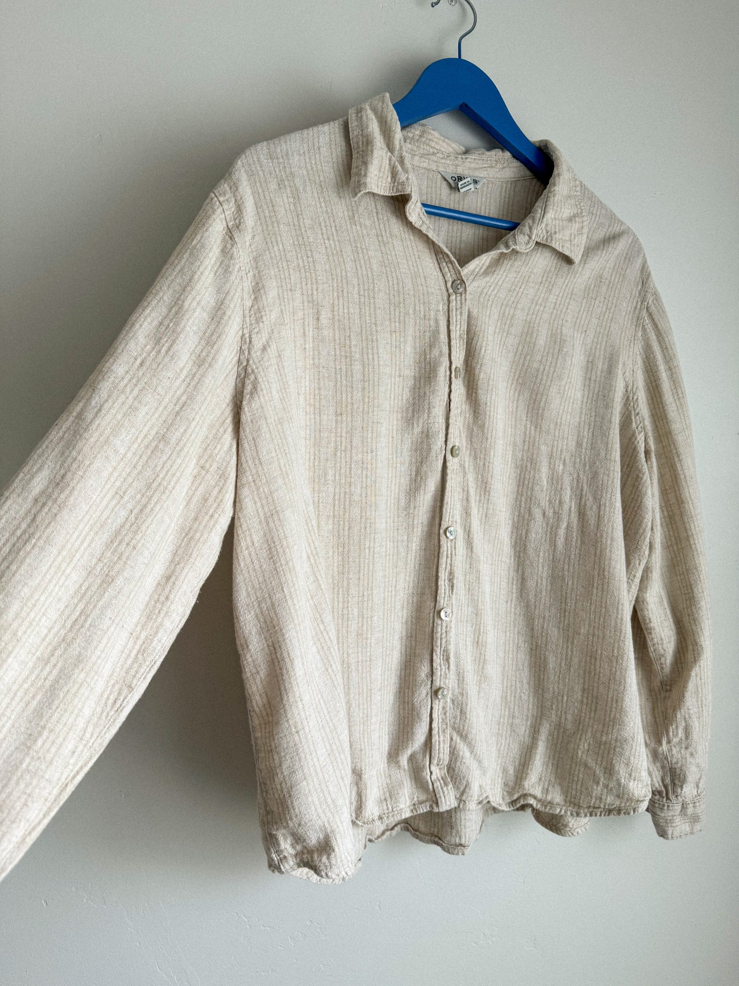 Orvis Sandy Linen Blend Button Down
