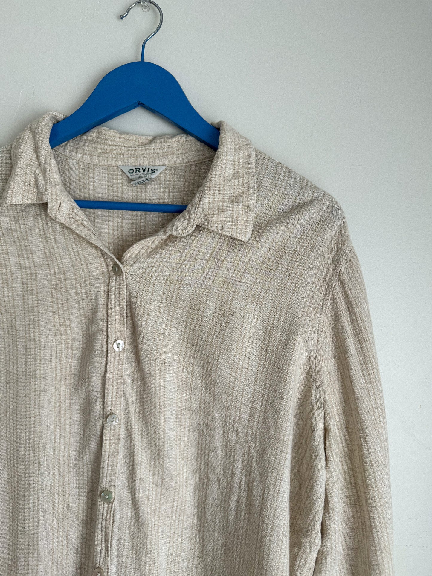 Orvis Sandy Linen Blend Button Down