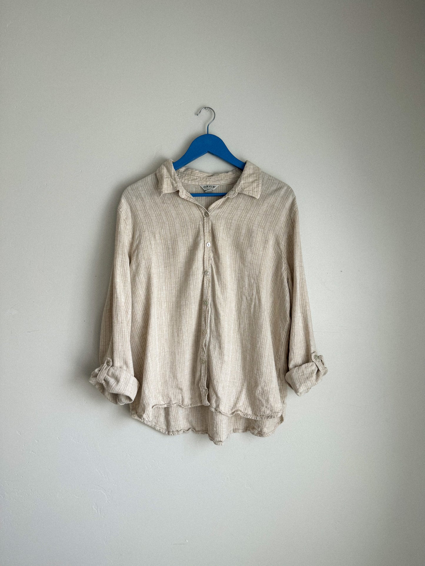Orvis Sandy Linen Blend Button Down