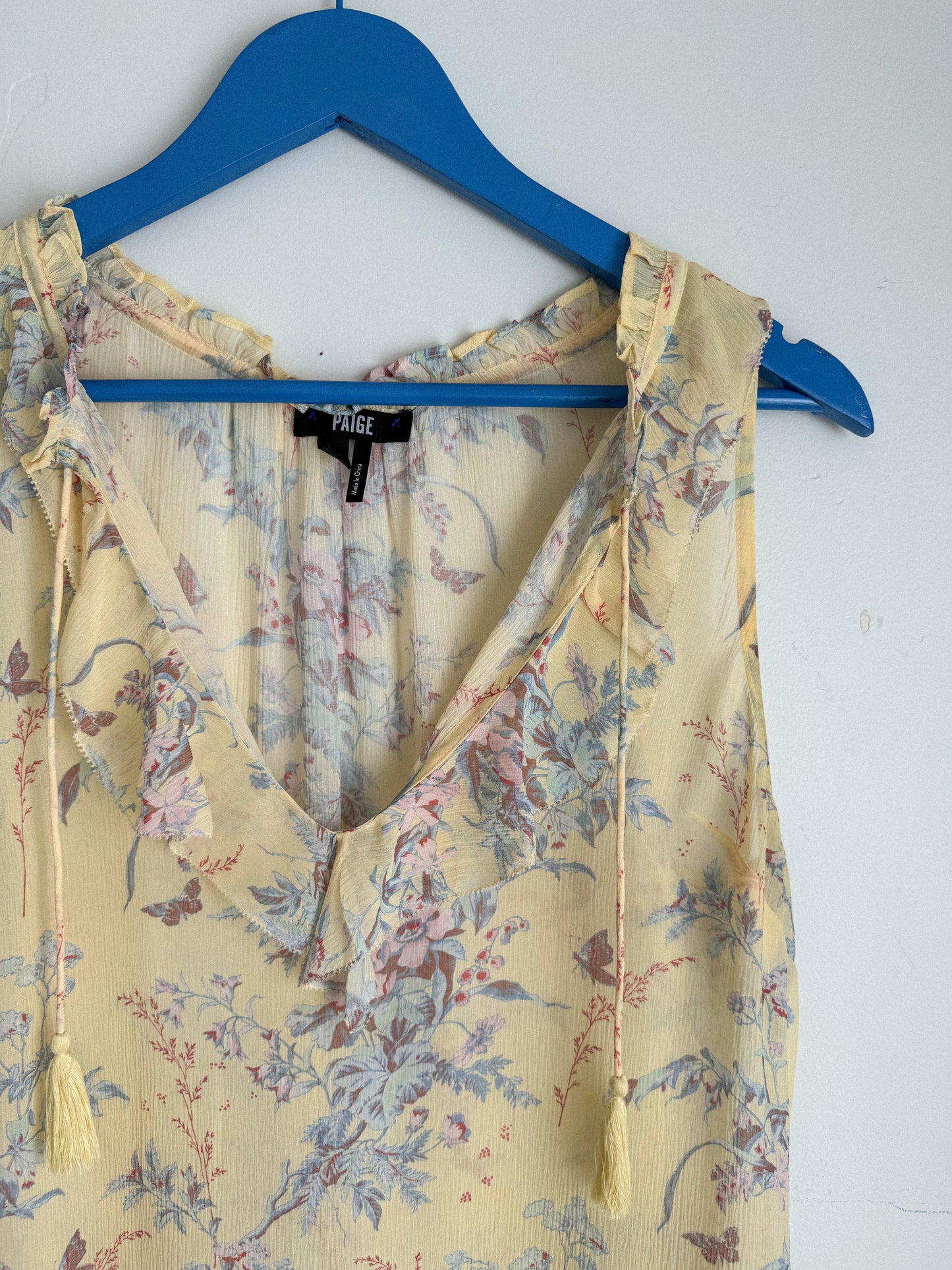 Paige Silk Ruffle Tank