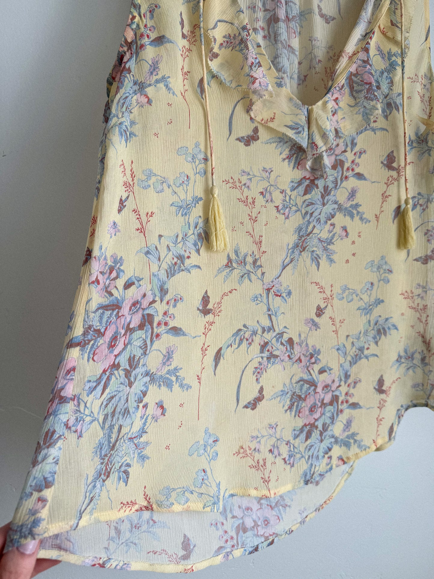 Paige Silk Ruffle Tank