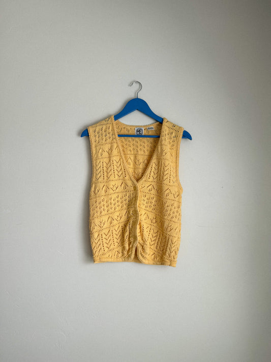 Vintage Yellow Knit Vest