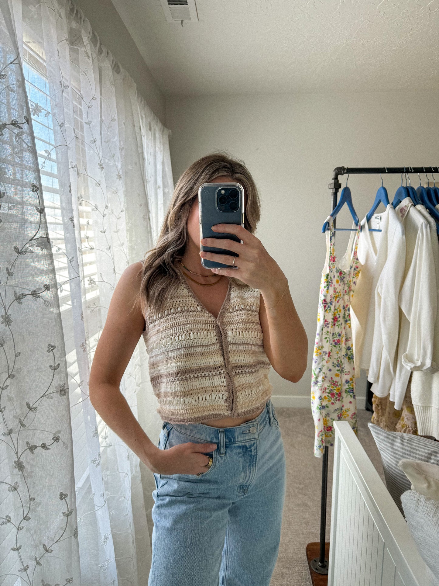 Vintage Woven Ribbon Vest