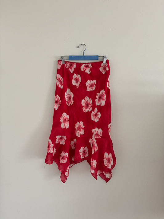 Vintage Cherry Blossom Midi Skirt (27)
