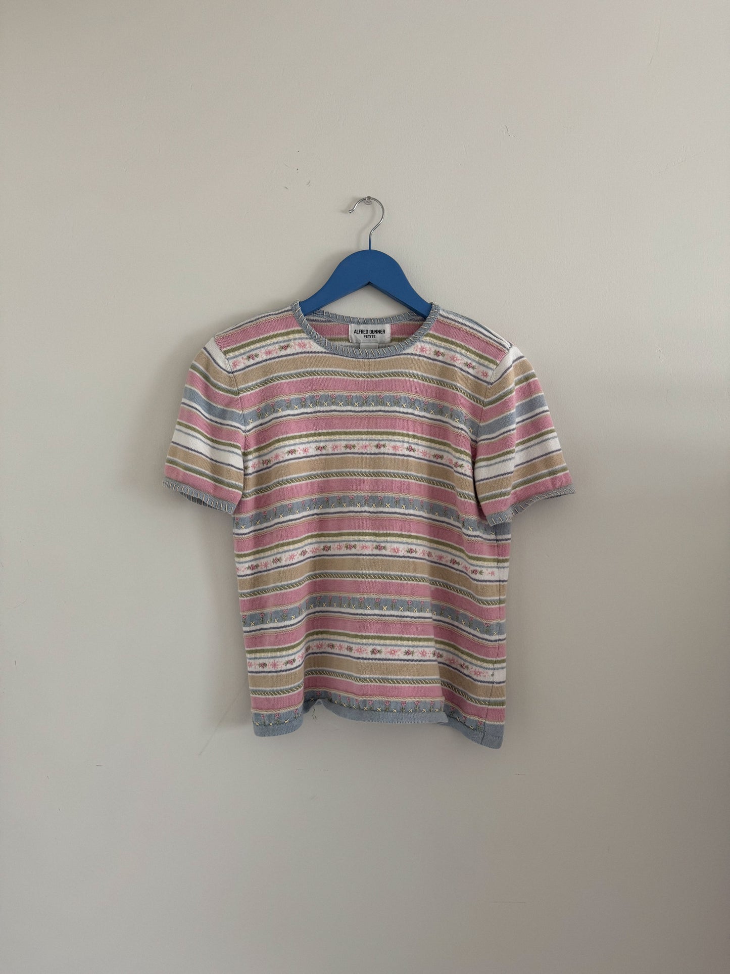 Vintage Flower Beaded Knit Top