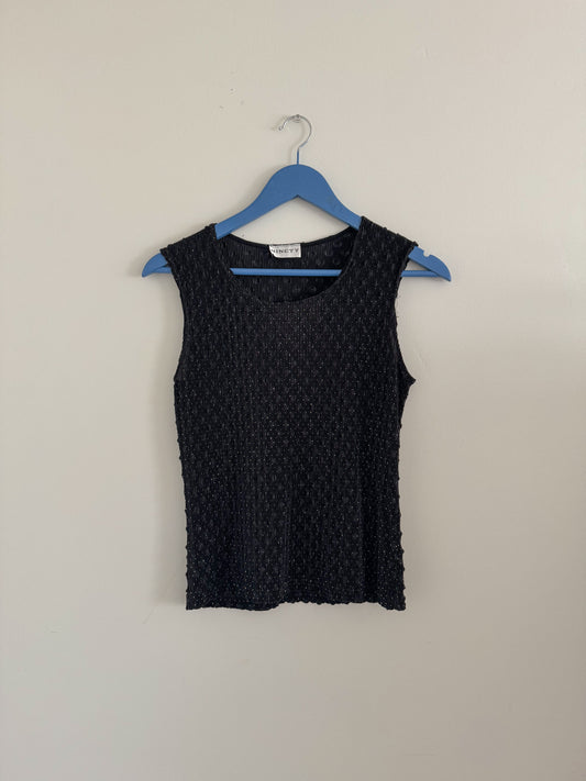 Vintage Black/Metallic Dot Tank