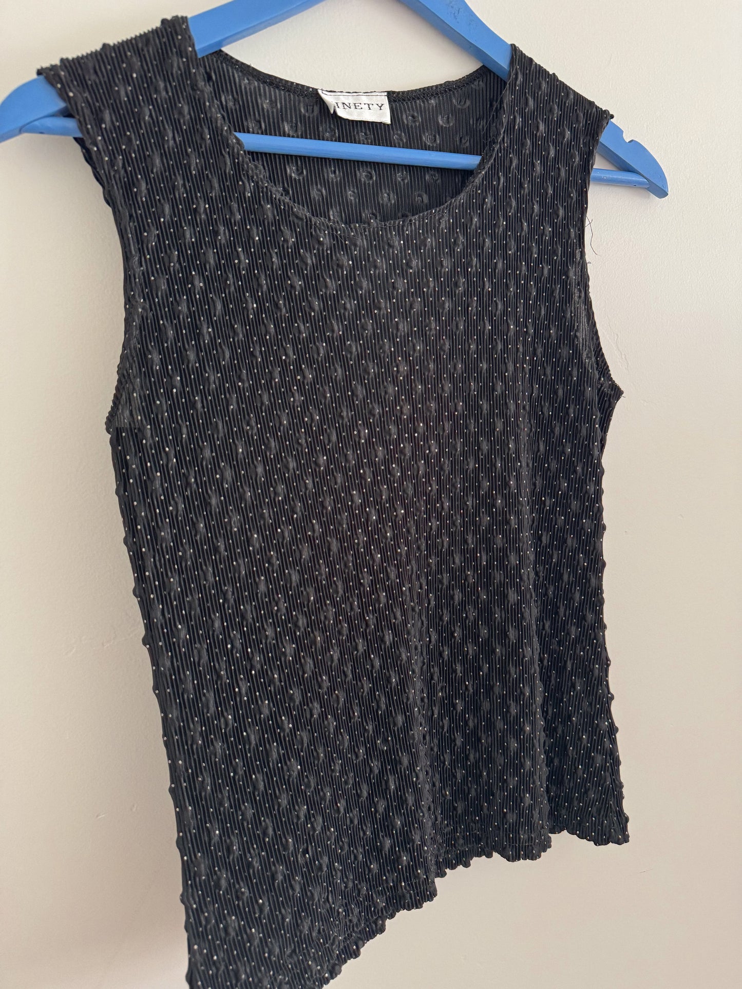 Vintage Black/Metallic Dot Tank
