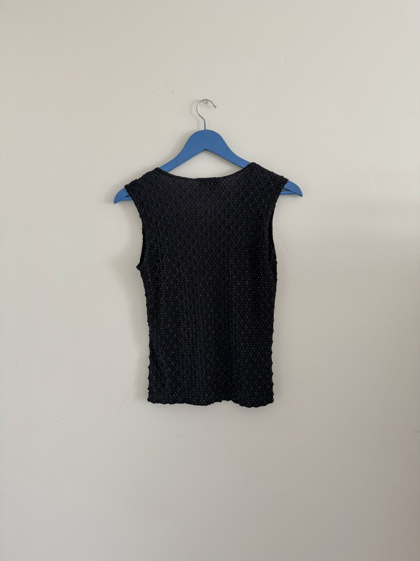 Vintage Black/Metallic Dot Tank