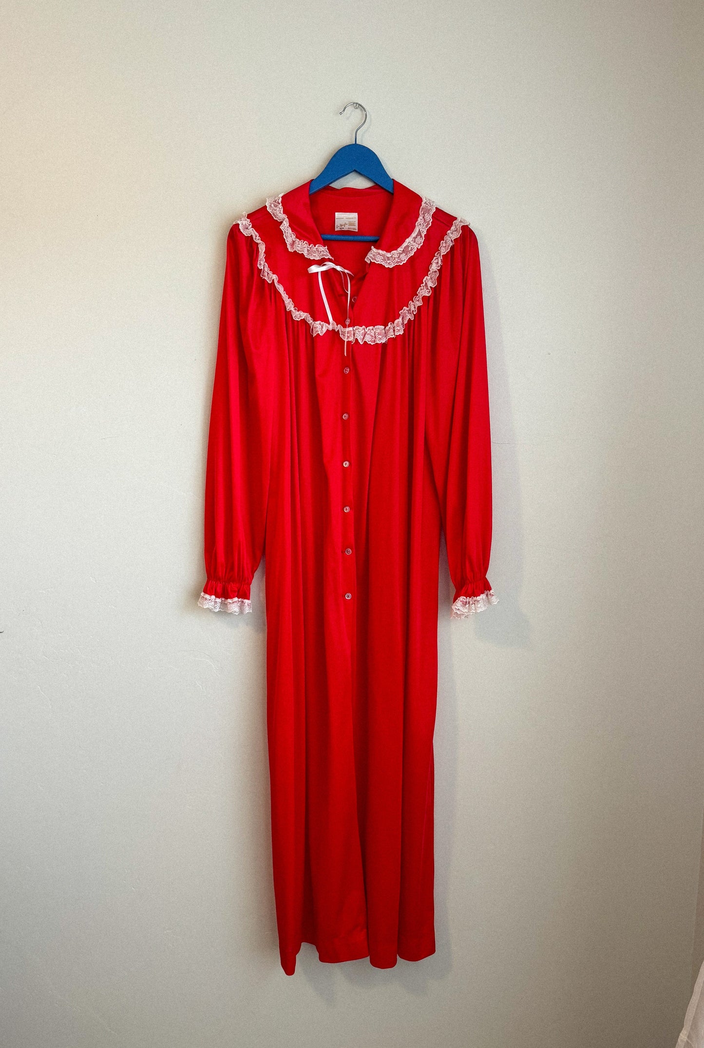 Vintage Red Slip Peignoir